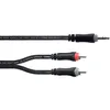 Image de Cordial Câble Y Bretelle Mini-jack Stéréo / 2 RCA 1 M Câbles adaptateur