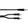 Image de Cordial 14857 Klinke / Cinch Audio Y-Adapter (1x Klinkenstecker 3.5 mm - 2x Cinc (5 m, Câble jack 2,5 mm, Câbles Cinch), Câble audio