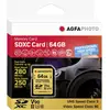 Image de AGFAPHOTO SDXC UHS II 64GB Professionnel Haute Vitesse U3 V90 (64 Go, SDXC, U3, UHS-II), Carte mémoire, Or