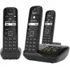 Image de Gigaset AS690AR Trio - zwart - met antwoordapparaat - 3 handsets, Téléphone, Noir