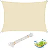 Image de Voile d’ombrage rectangulaire WOLTU en HDPE.protection contre le soleil avec protection UV pour jardin/terrasse.3x5 m.Crème