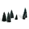 Image de Lot de 8 sapins de décoration Peyton, vert foncé (13cm)