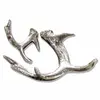 Image de Lot de 2 bois de cerf décoratifs Tiana, argenté (12 x 15cm)