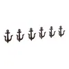 Image de Lot de 6 patères Ancre, marron vieilli (4.5 x 9.5 x 11.5cm)
