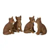 Image de Lot de 4 renards décoratifs Survie, marron (7 x 8.5 x 12cm)