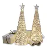 Image de Lot de 2 arbres décoratifs Glitter, argenté/transparent (29cm)