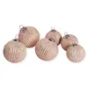 Image de Lot de 6 boules de Noël Mane, rose (10cm)