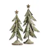 Image de Lot de 2 sapins décoratifs Cour, vert vieilli (17 x 17 x 38cm)