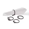 Image de Lot de 4 ronds de serviettes Astor, noir (5 x 6 x 3cm)