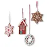Image de Lot de 4 décorations à suspendre Hestur, multicolore (2 x 11 x 13cm)