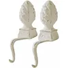 Image de Lot de 2 crochets pomme de pin Lucielle, blanc vieilli (15 x 5 x 22cm)