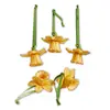 Image de Lot de 5 décorations à suspendre Lozere, jaune (7 x 8 x 6cm)
