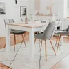Image de Table a manger extensible sans tiroir 12 personnes rectangulaire en Bois L 160 cm