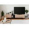 Image de Meuble TV 3 abattants - Decor chene et noir - L 195 x P 37 x H 48 cm - NOLA