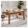 Image de Table a manger extensible 6-10 personnes - Rectangulaire - MDF - Industriel - Bergen - L 160-200 x P 75 x H 90 cm
