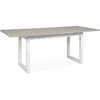 Image de Table a manger extensible Houston - 160-200 x 75 x 90 cm - Plateau effet travertin - 1 extension inclue - 10 personnes