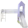 Image de Lit Mezzanine Tour Toboggan Bois de Pin
