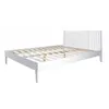 Image de Lit double en bois massif 140x200cm blanc pin lit futon a lattes cadre de lit