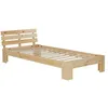 Image de Lit simple en bois 90x200 avec sommier à lattes naturel