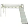Image de Lit enfant lit mezzanine superposés 90x200 cm blanc