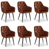 Image de Chaise de salle à manger lot 6 chaises marron