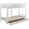 Image de Lit blanc superposé avec matelas et tiroir 90x200