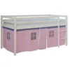 Image de Lit rose mi-haut 90x200 cm avec sommier matelas