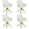 Image de Chaise de salle à manger lot 4 chaises blanc
