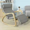 Image de SoBuy FST16-DG Fauteuil à Bascule avec Repose-Pied Rocking Chair Fauteuil Relax