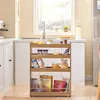 Image de SoBuy NSR01-PF Étagère de Niche à roulettes en Bois Meuble de Rangement Cuisine Salle de