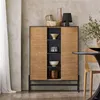 Image de SoBuy HFSB04-SCH Buffet Commode Armoire de Rangement, Armoire Latérale, Meuble de Rangement pour Cuisine Salle à Manger Salon, 2 Portes, 4 Compartiments