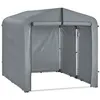 Image de Sobuy abri de jardin, cabane de jardin exterieur imperméable, abri moto avec des crochets, garage pour vélo et outils, gris, kls11-l-dg