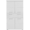 Image de Armoire de salle de bain 2 portes blanc brillant Kelia 73 cm