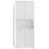 Image de Colonne de salle de bain 2 portes blanc brillant Kelia 73 cm