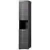 Image de Colonne de salle de bain 2 portes gris brillant Kelia 37 cm