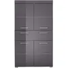 Image de Armoire de salle de bain 2 portes gris brillant Kelia 73 cm
