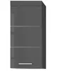 Image de Meuble haut gris brillant 1 porte Kelia 37 cm