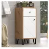 Image de Touch armoire de salle de bain mat blanc, chene décor.