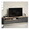 Image de Meuble TV 3 portes 210 cm décor chêne et anthracite - YANN