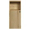 Image de PURE BLISS - Meuble de rangement SDB - 40 x 95 x 31 cm - Chene blond avec des rainures noires - TRENDTEAM