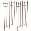 Image de Lot de 2 Treillis Elisa en fer robuste 100 x 50 cm , Marron antique