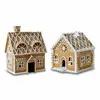 Image de Lot de 2 maisons décoratives Tarreau, marron/blanc (10 x 9 x 10cm)