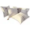 Image de Lot de 4 housses de coussins Olette, crème/marron (50 x 30cm)