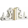 Image de Lot de 2 serre-livres Sami, blanc vieilli (11 x 40 x 22cm)