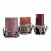 Image de Lot de 3 couronnes décoratives Bigas, argenté vieilli (11 x 8cm)