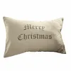 Image de Housse de coussin Merry Christmas, crème/gris (60 x 40cm)