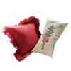 Image de Lot de 2 housses de coussins Christmas Time, blanc/rouge (40 x 60cm)