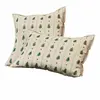 Image de Lot de 2 housses de coussins Emily, beige/vert (40 x 60cm)