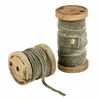 Image de Lot de 2 bobines de ruban en velours Liandis, vert olive (9cm)