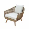 Image de Fauteuil Hamil, marron/crème (91.5 x 90 x 80cm)